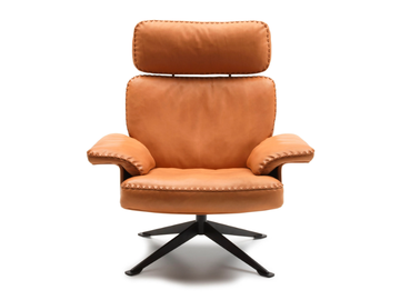DS-31 LACE - Trestle-based leather armchair with headrest by de Sede - view 2
